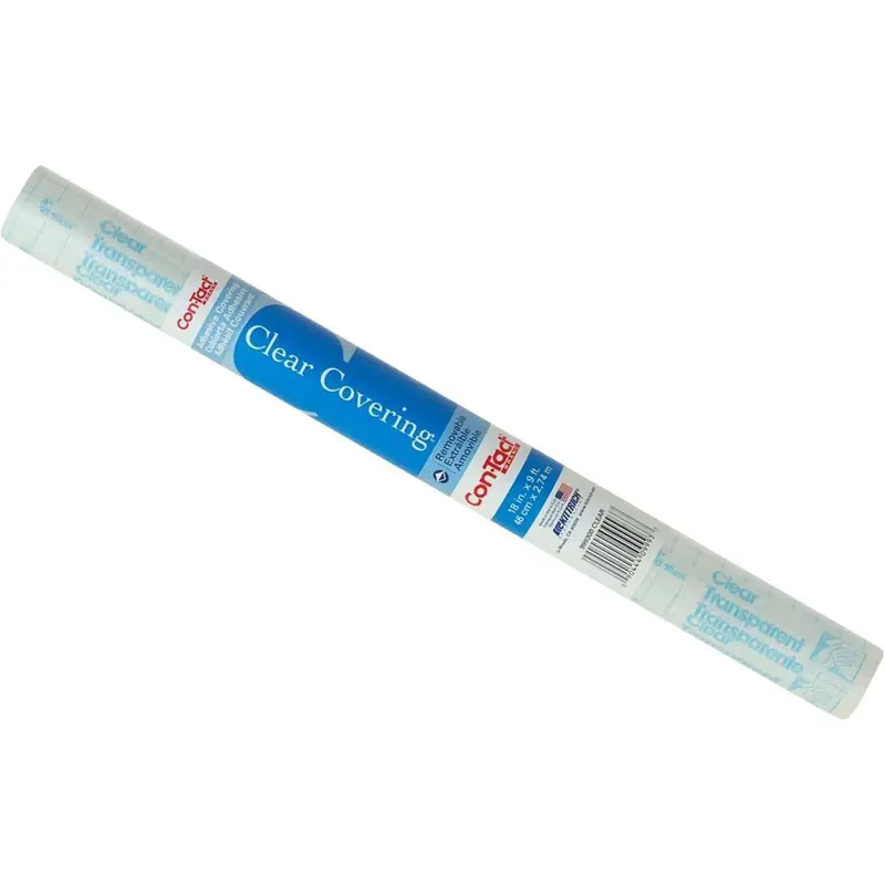 Con-Tact Clear Cover 18 In. X 9 Ft. Transparent Self-Adhesive Liner 1