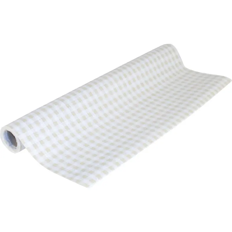 Con-Tact Grip Print 18 In. X 4 Ft. Khaki Non-Adhesive Shelf Liner 1