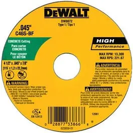 Concrete/Masonry Cutting Wheel, 4.5 X .045 X 7/8-In. 1