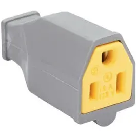 Construction Connector, High-Impact Thermoplastic, 15-Amp, 125-Volt, Gray 1