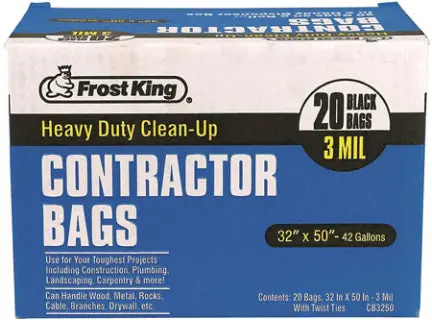 Contractor 42 Ga  Bag 3Mil 32 X50  20 Cnt 1