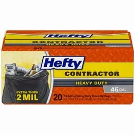 Contractor Trash Bags, Heavy Duty, 45-Gallon, 20-Ct. 1