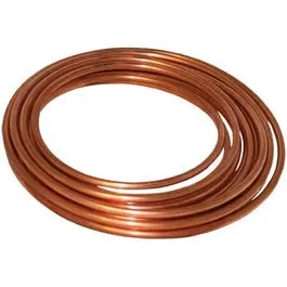 Copper Refrigerator Tube, 0.375-In. O.D. X 20-Ft. 1