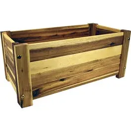 Crate-Style Wood Planter, 19 X 8.25-In. 1