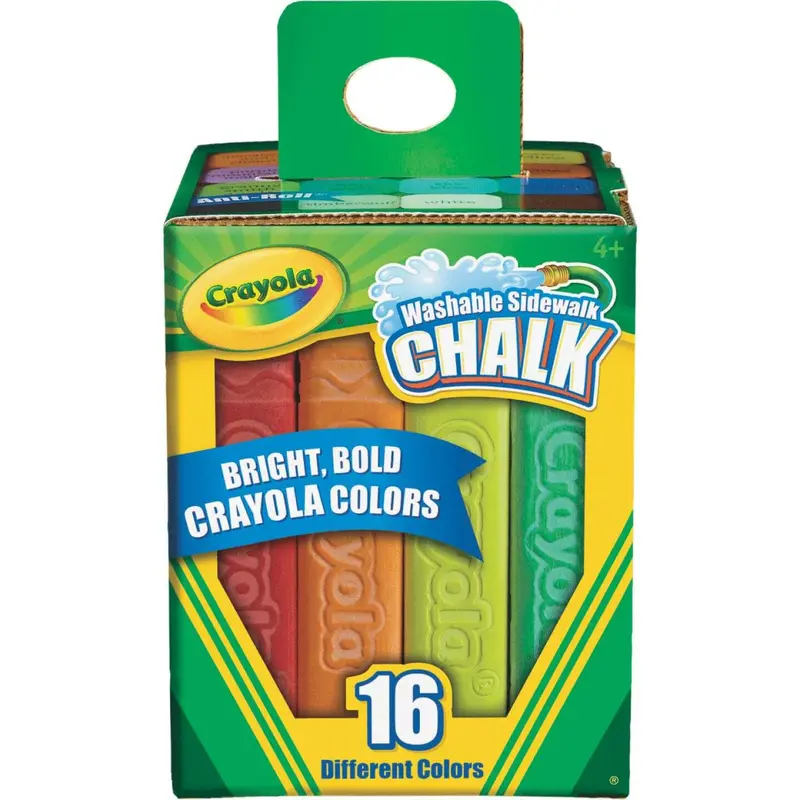 Crayola Multi Color Washable Sidewalk Chalk, (16-Count) 1