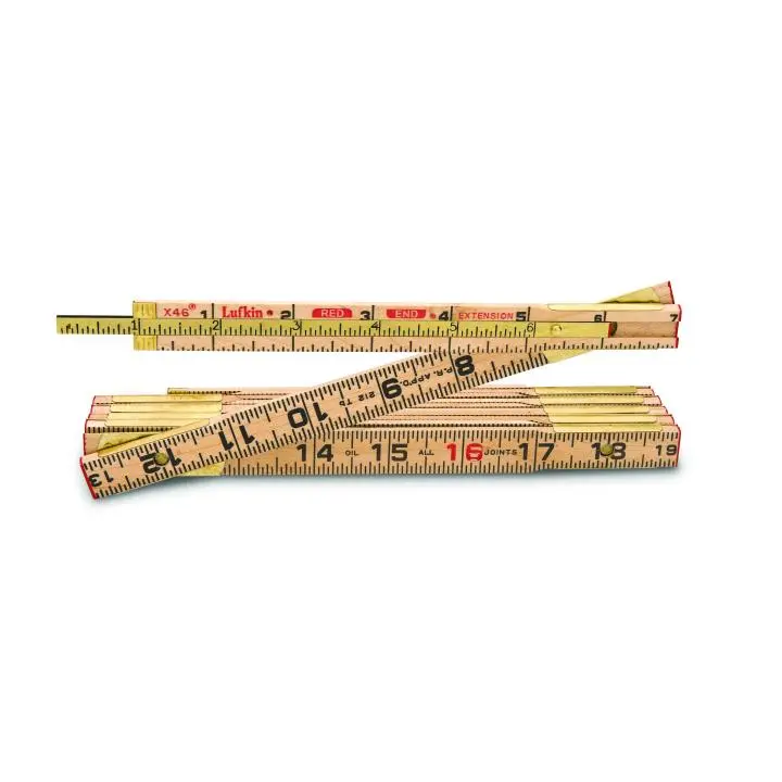 Crescent Lufkin 5/8" X 6' Red End® Wood Rule With Two 6" Slide Rule Extension 1