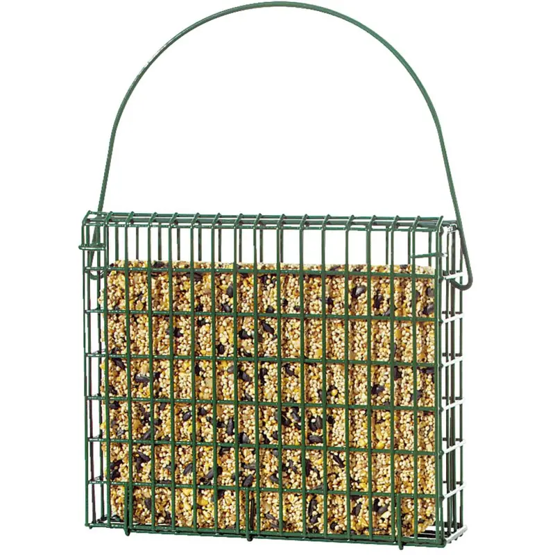 C&S Ez Fill Green 2-Cake Wire Basket Suet Feeder 1