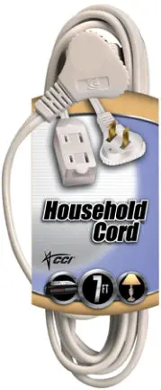 Cube Tap 16/2 7',  White Slimline Cord 1