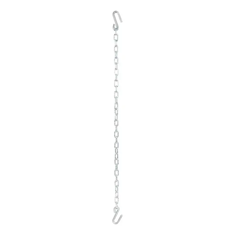 Curt 48" Safety Chain With 2 S-Hooks (5,000 Lbs, Clear Zinc, Packaged) 2