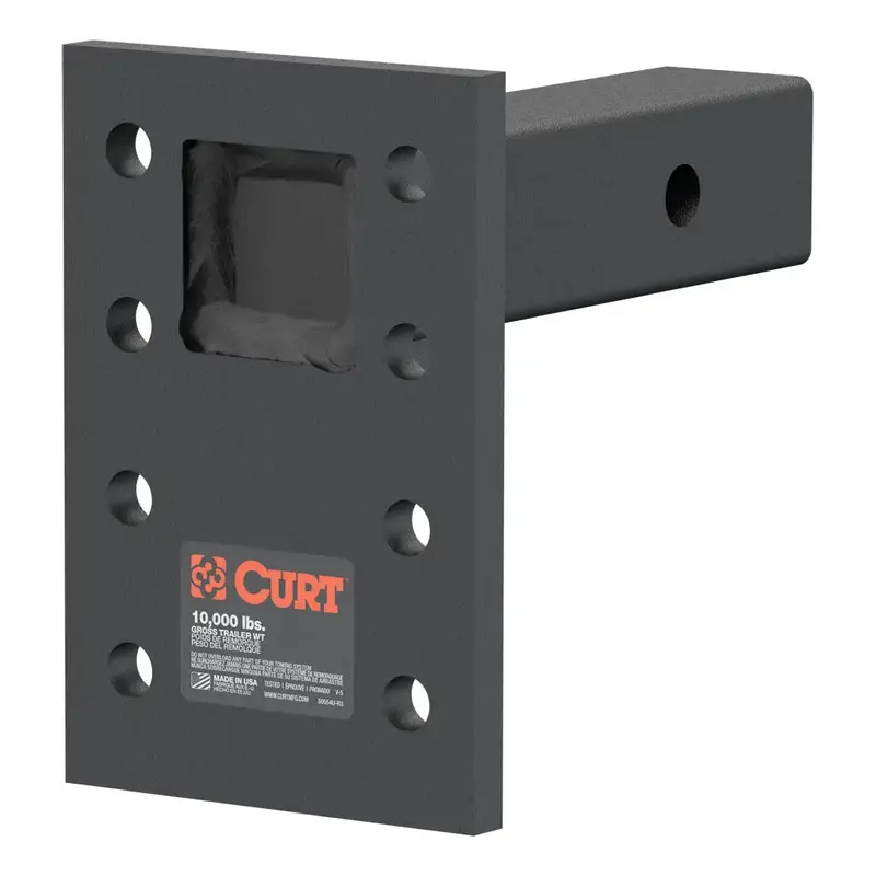 Curt Adjustable Pintle Mount 2" Shank, 10,000 Lbs., 7" High, 6" Long #48323 1