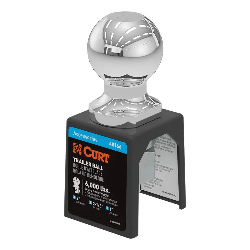 Curt Trailer Ball Chrome 1