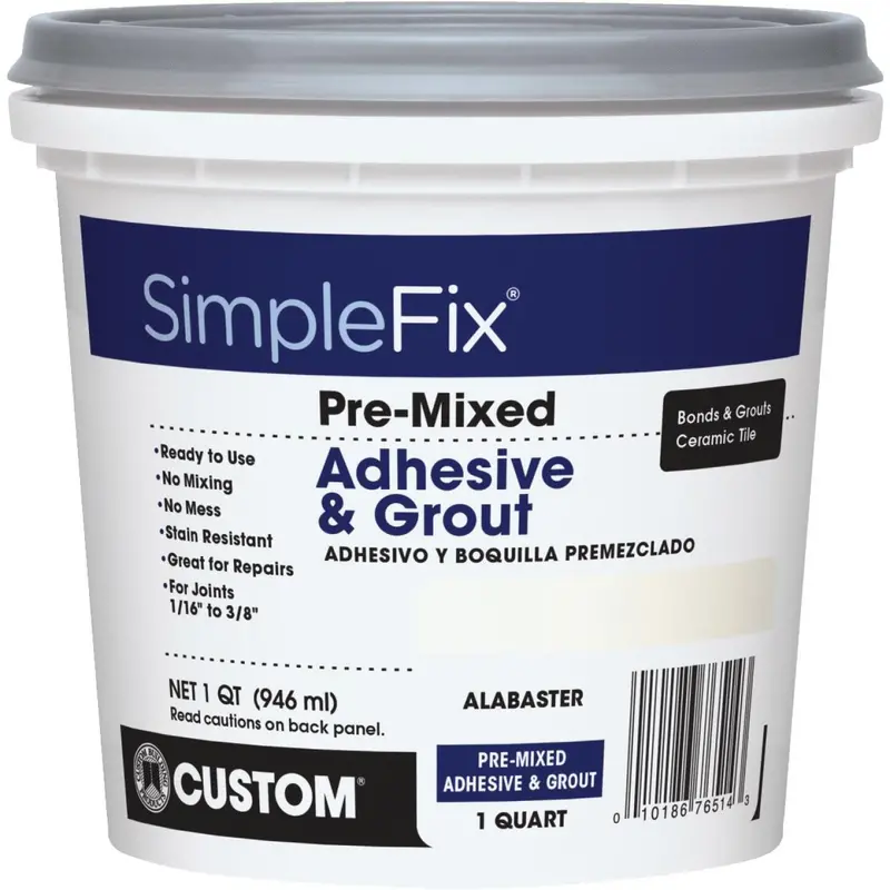 Custom Building Products Simplefix Quart Alabaster Sanded Tile Grout 1