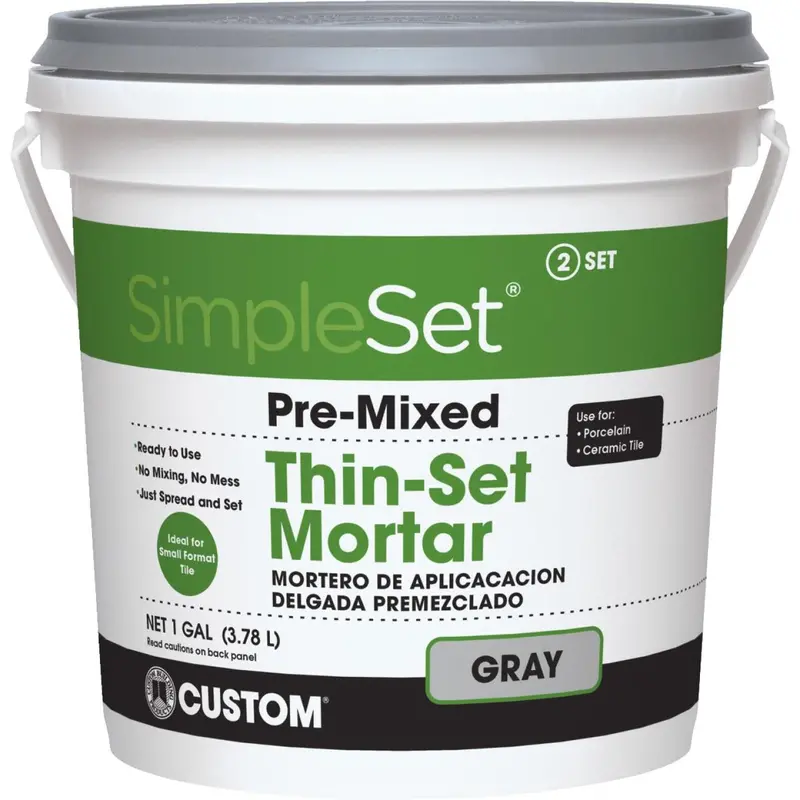 Custom Building Products Simpleset Gallon Gray Pre-Mixed Thin-Set Mortar 1