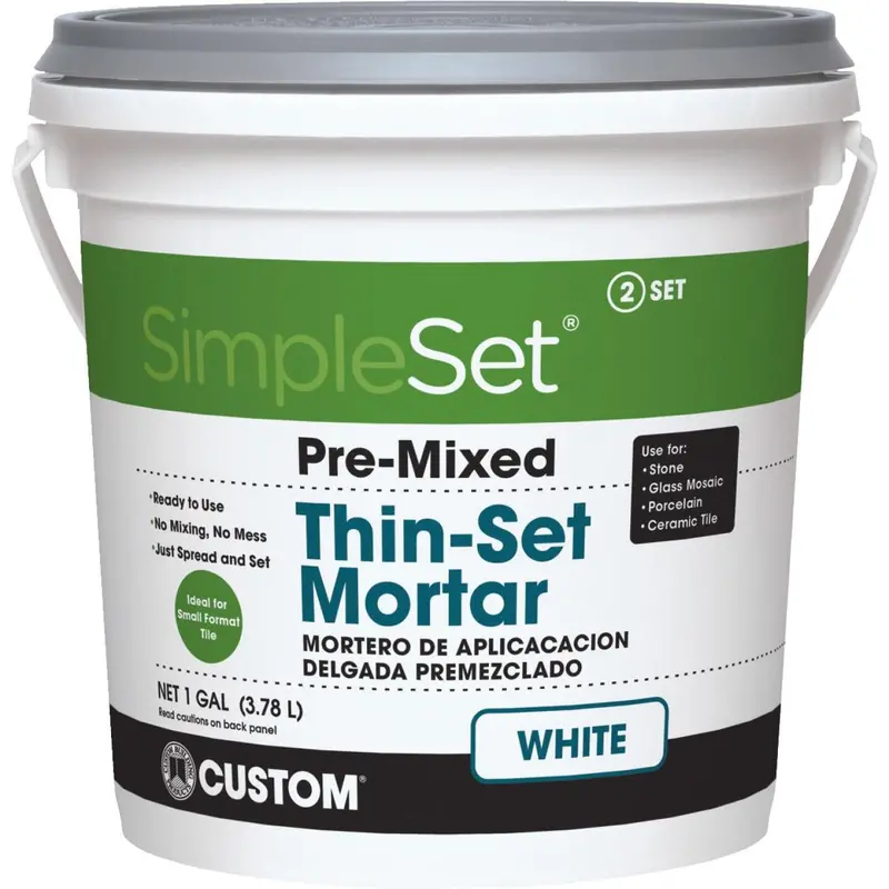 Custom Building Products Simpleset Gallon White Pre-Mixed Thin-Set Mortar 1