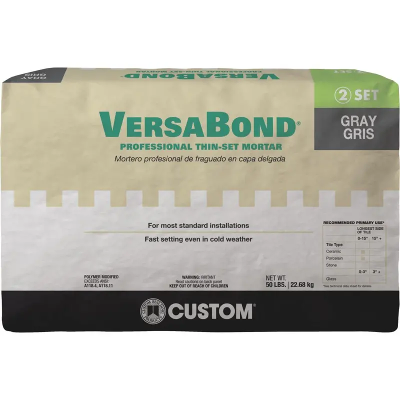 Custom Building Products Versabond 50 Lb. Gray Fortified Thin-Set Mortar 1