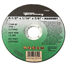 Cutting Wheel, Type 1, 4.5 X 1/16-In. 1