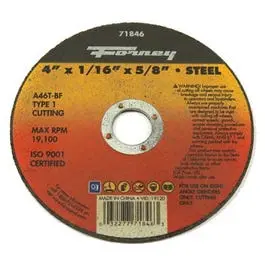 Cutting Wheel, Type 1, 4 X 1/16-In. 1