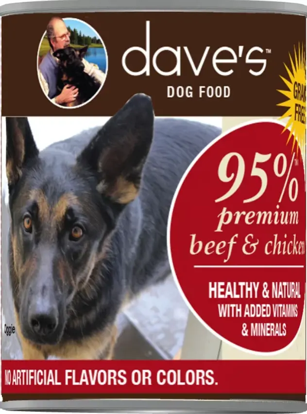 Dave’S 95% Premium Meats™ Canned Dog Food—Beef & Chicken 1