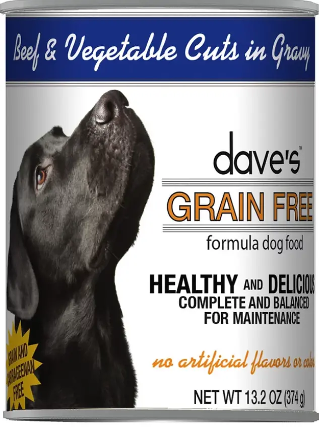 Dave’S Grain Free Beef & Vegetable Cuts In Gravy Canned Dog Food 1