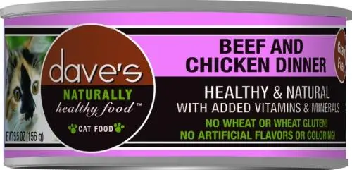 Dave's Naturally Healthy Beef And Chicken Canned Cat Food 1
