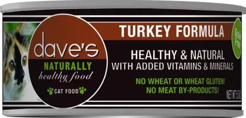 Dave's Naturally Healthy Turkey Formula Canned Cat Food 1