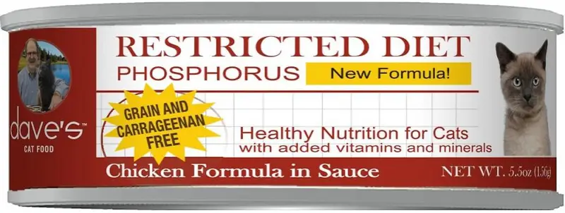 Dave's Restricted Diet Phosphorous Chicken Dinner Canned Cat Food 1