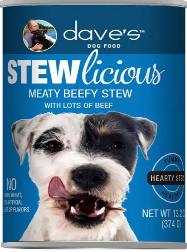 Dave's Stewlicious Meaty Beef Stew Canned Dog Food 1
