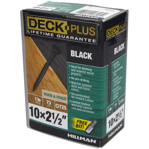 Deck Plus Black Deck Screws #10 X 2-1/2" 1