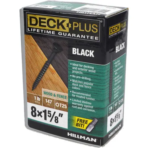 Deck Plus Black Deck Screws #8 X 1-5/8" 1