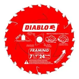 Decking & Framing Saw Blade, 24-Tpi, Carbide-Tipped, 7-1/4-In. 1