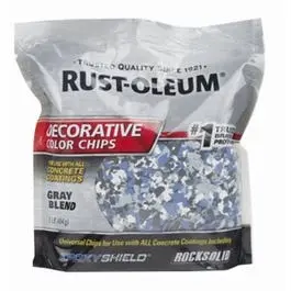 Decorative Color Chips, Blue Gray Blend, 1-Lb. 1