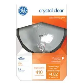 Decorative Globe Light Bulb, Clear, 3-In. Diam., 40-Watts 1