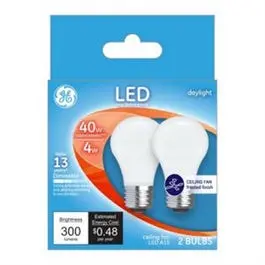 Decorative Led Ceilng Fan Light Bulbs, Daylight, Frosted, 300 Lumens, 4-Watts, 2-Pk. 1