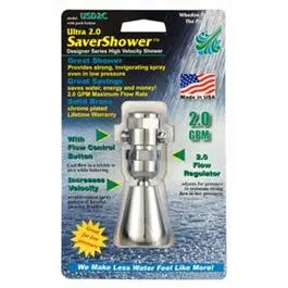 Deluxe Ultra Savershower Showerhead, Push-Button Control, Chrome-Plated Brass, 2.0 Gpm 1