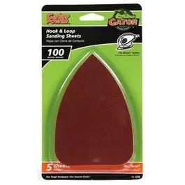 Detail Sanding Sheets, Aluminum Oxide, 100-Grit, 3.5 X 5-In., 5-Pk. 1