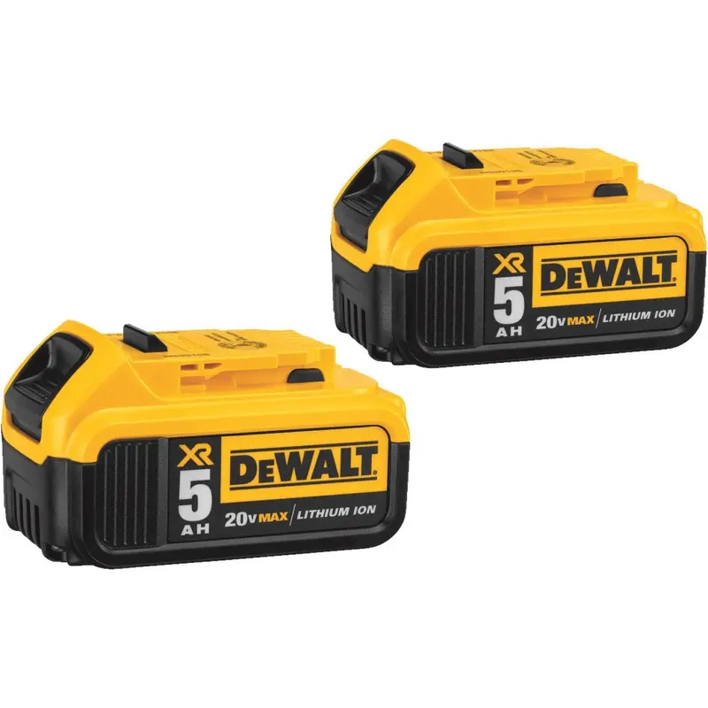 Dewalt 20 Volt Max Xr Lithium-Ion 5.0 Ah Premium Tool Battery (2-Pack) 1