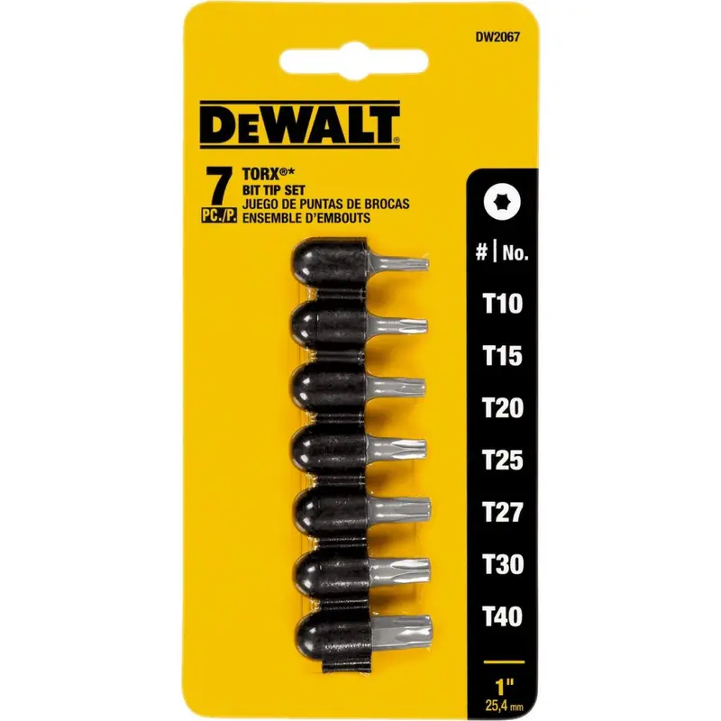Dewalt 7-Piece Torx Insert Screwdriver Bit Set 1
