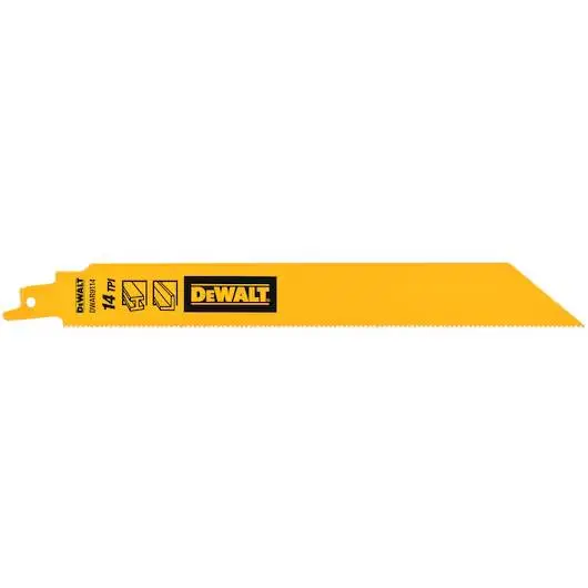 Dewalt 9 In 14 Tpi 1 In Recip Saw Bld 5-Ct 1