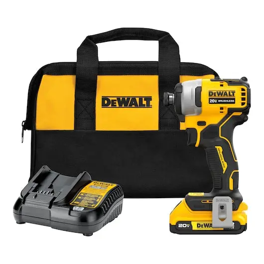 Dewalt Atomic™ 20V Max* Brushless Cordless 1/4 In. Compact Impact Driver Kit Dcf809d1 1