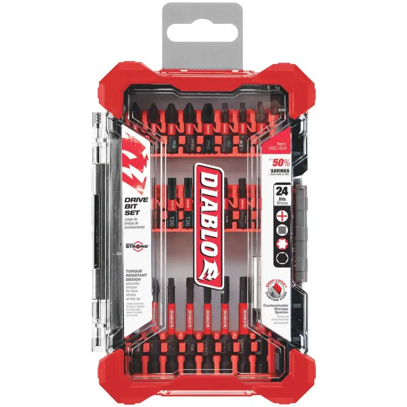 Diablo 24-Piece Impact Screwdriver Bit Set 1