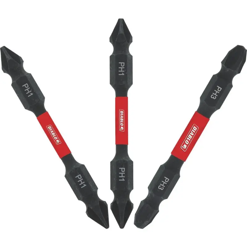 Diablo 3-Piece Phillips 2-3/8 In. Power Double-End Screwdriver Bit Set 1