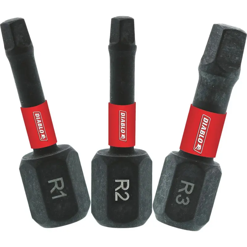 Diablo 3-Piece Square 1 In. Impact Screwdriver Bit Set 1