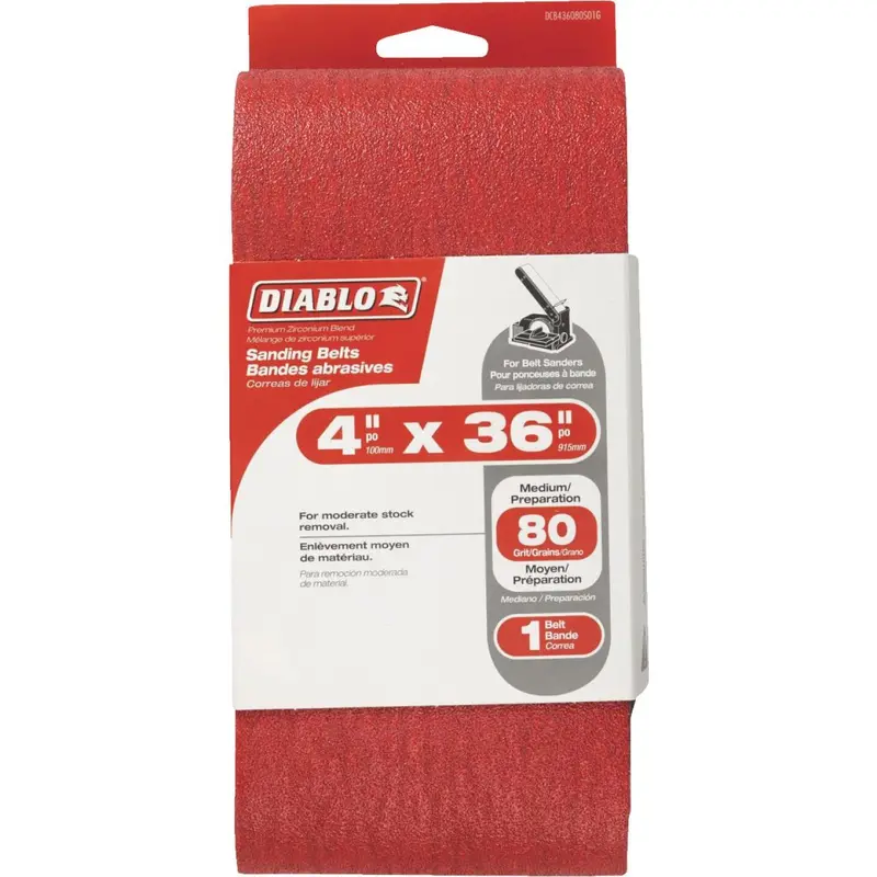 Diablo 4 In. X 36 In. 80 Grit General Purpose Sanding Belt 1