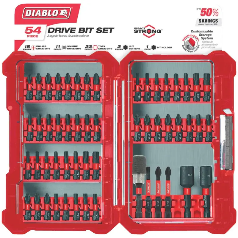 Diablo 54-Piece Impact Screwdriver Bit Set 1