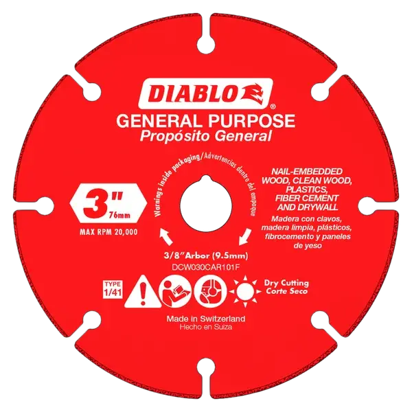 Diablo Carbide Grit Multi-Material Cut-Off Disc 1