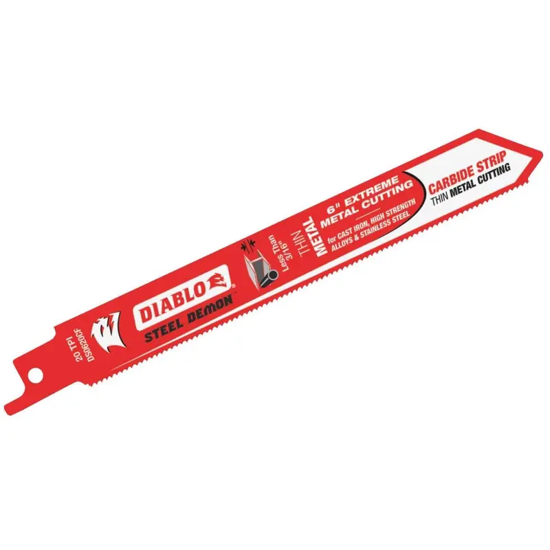 Diablo Steel Demon 6 In. 20 Tpi Carbide Thin Metal Reciprocating Saw Blade 1