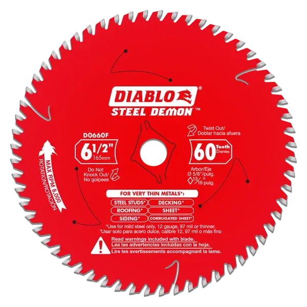 Diablo Wood Steel Demon™ Saw Blade For Thin Metal 1