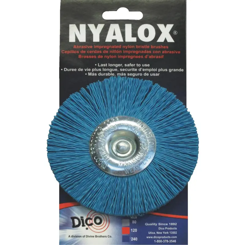 Dico Nyalox 4 In. Fine Drill-Mounted Wire Brush 1