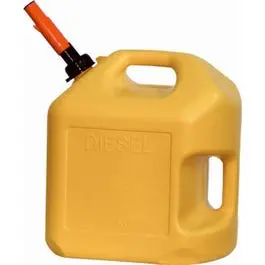 Diesel Gas Can, Yellow Polyethylene, 5-Gallons 1