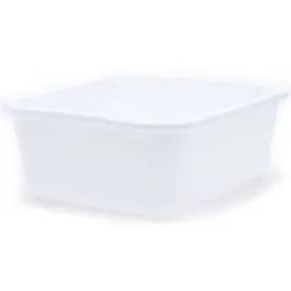 Dish Pan, Rectangular, White Plastic, 11-1/2-Qts. 1